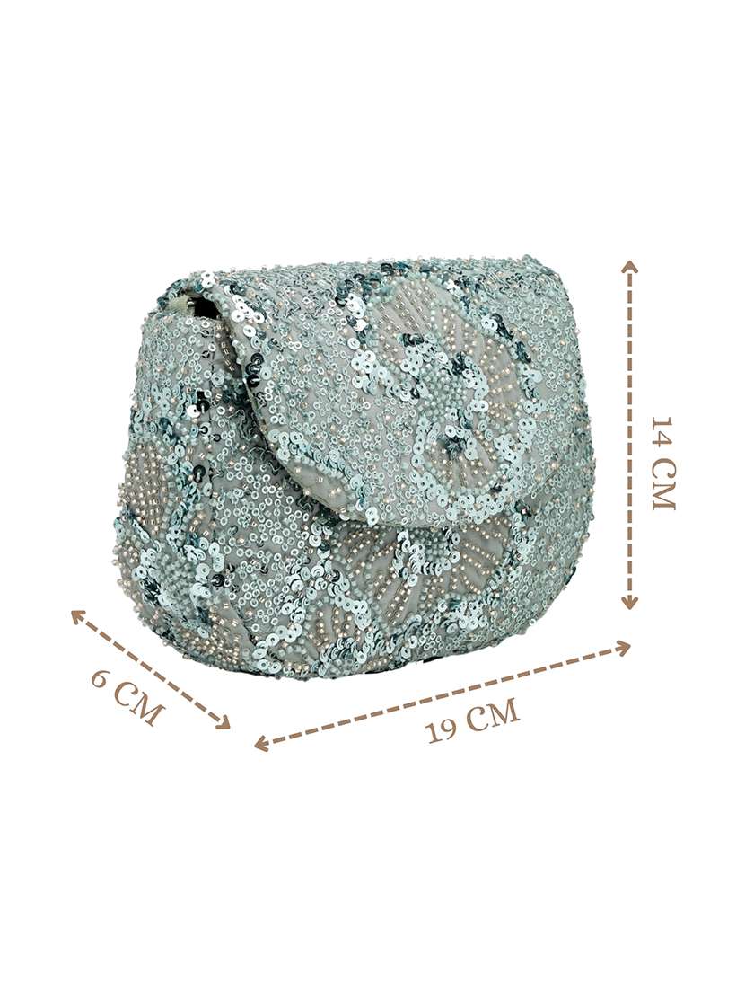 women embellished clutch with sling chain - 22360654 -  Standard Image - 4