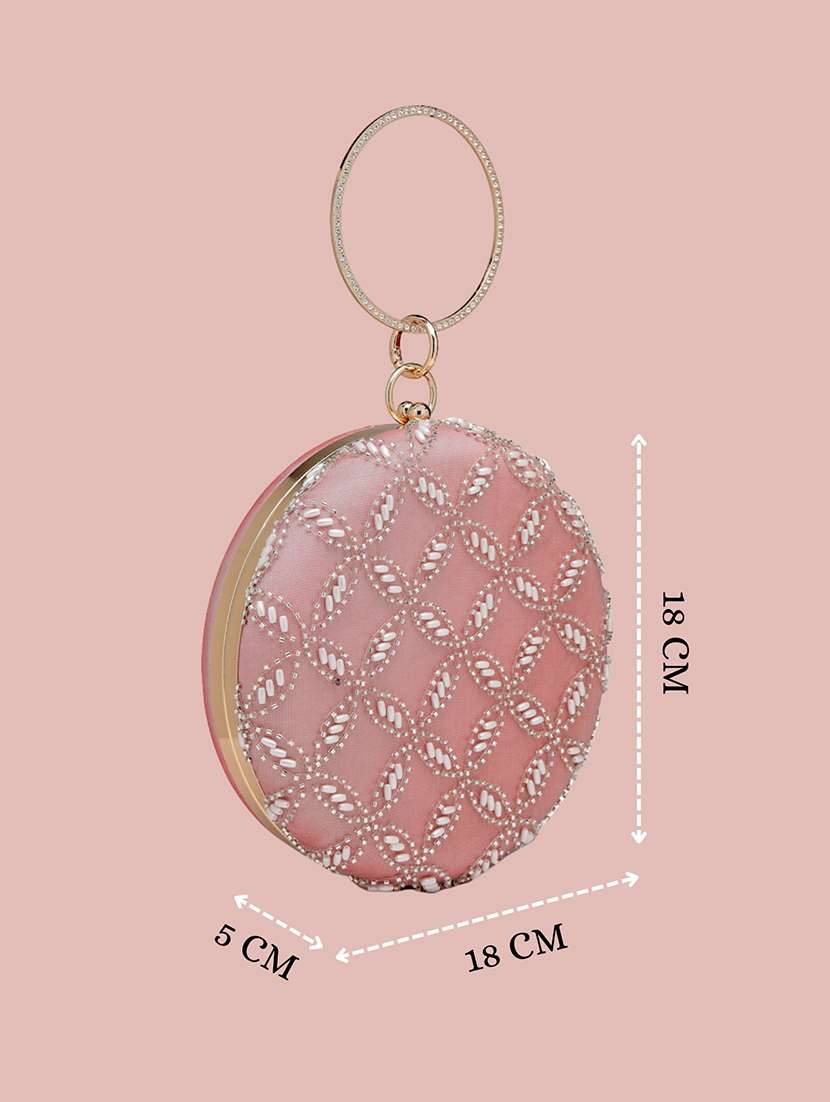 Women Embellished Clutch With Sling Chain - 22360657 -  Standard Image - 4