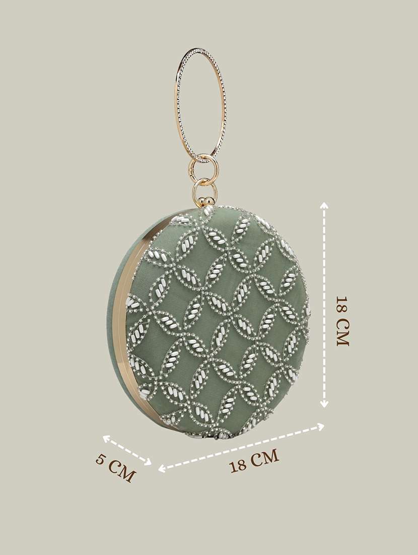 Women Embellished Clutch With Sling Chain - 22360658 -  Standard Image - 4