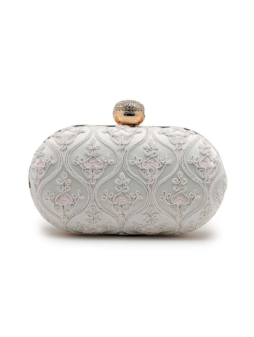 women embellished clutch with sling chain - 22360663 -  Standard Image - 1