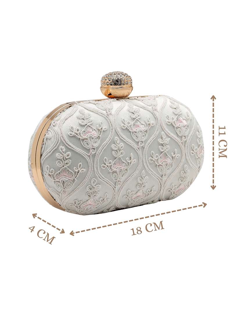 women embellished clutch with sling chain - 22360663 -  Standard Image - 4