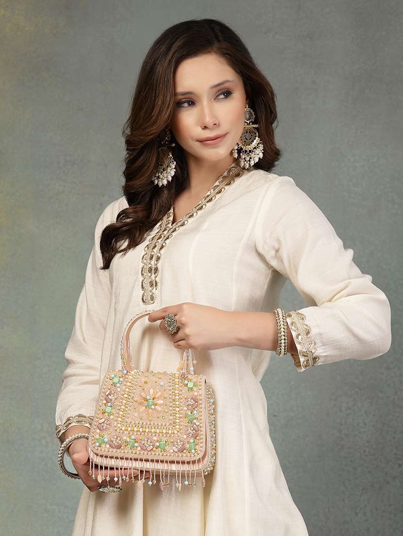 women embellished clutch with sling chain - 22360665 -  Standard Image - 6