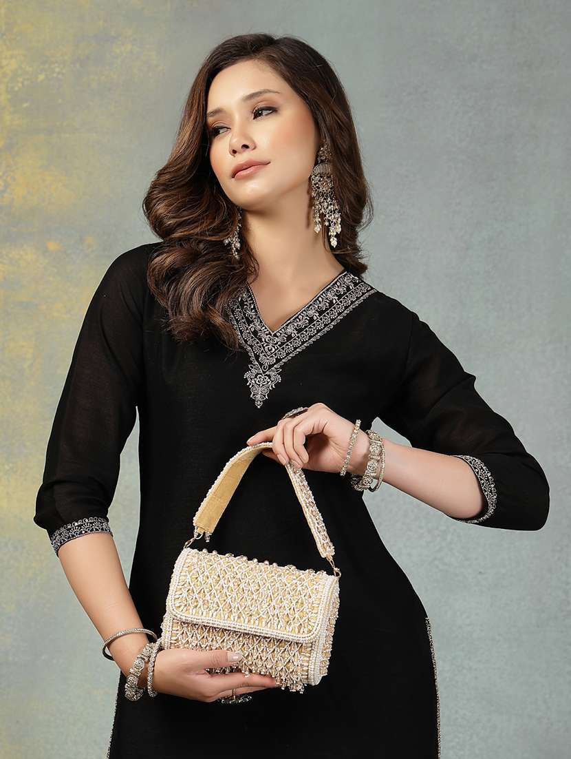 women embellished clutch with strap - 22360670 -  Standard Image - 6