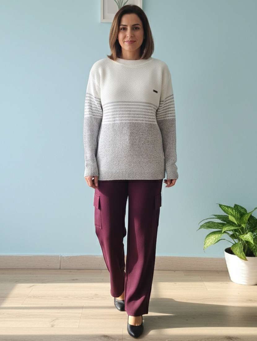 women self designed long sleeve pullover