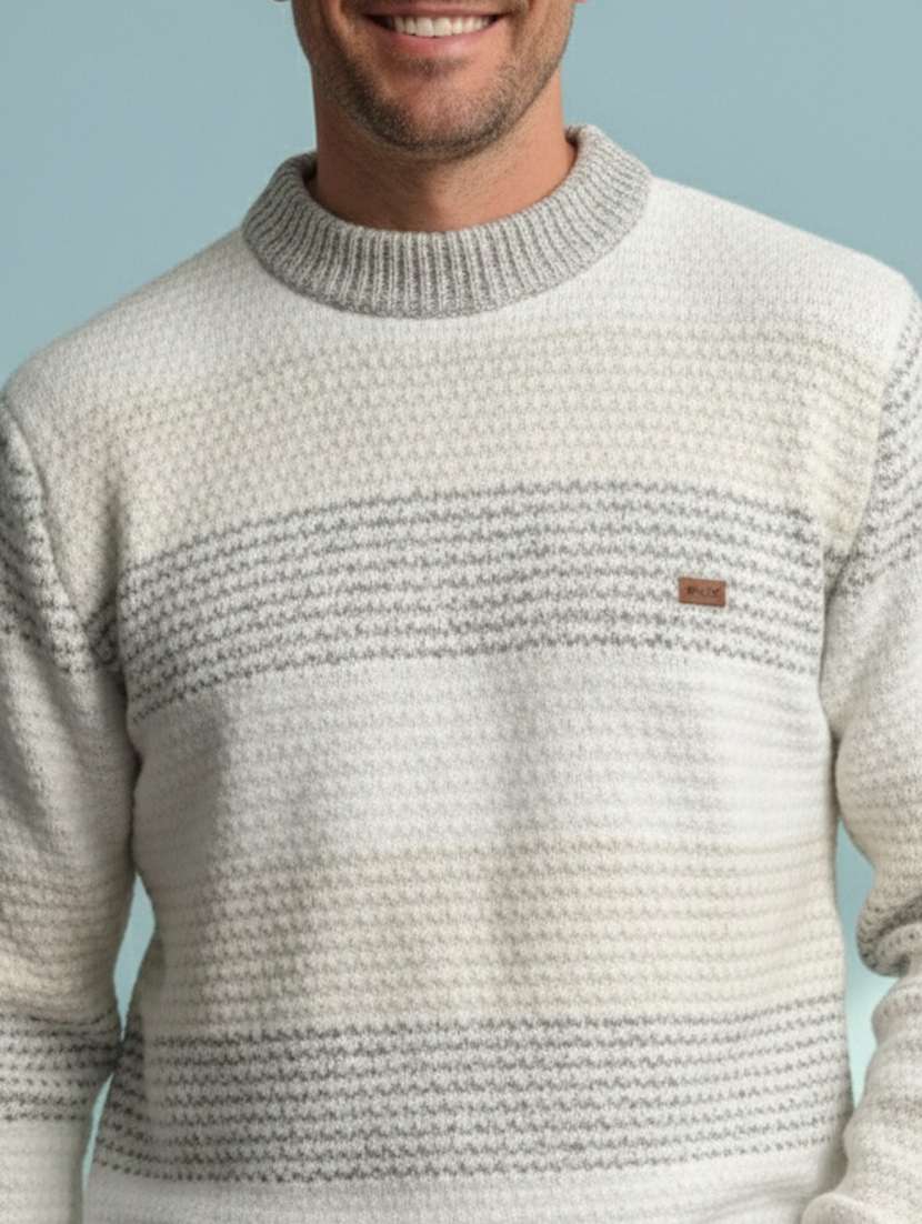 men striped long sleeve regular fit pullover - 22361905 -  Standard Image - 4