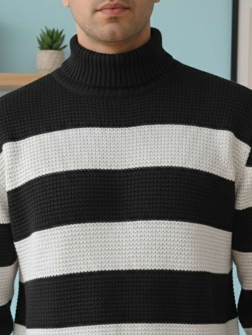 men striped long sleeve regular fit pullover - 22361908 -  Standard Image - 4