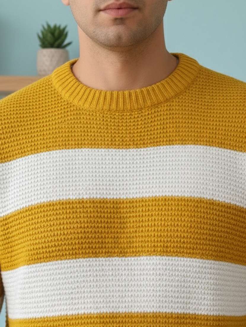 men striped long sleeve regular fit pullover - 22361909 -  Standard Image - 4