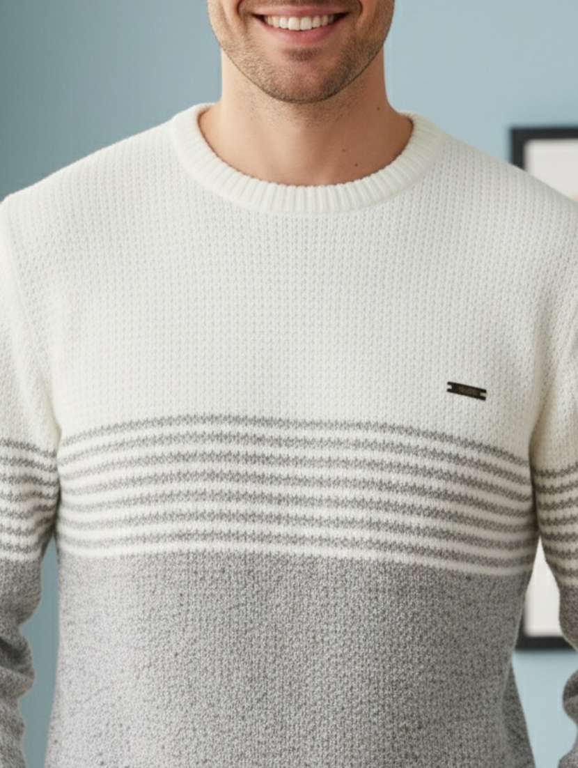 men striped long sleeve regular fit pullover - 22361913 -  Standard Image - 4