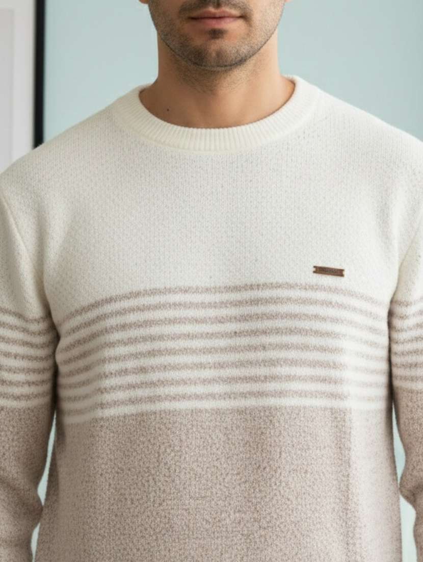 men striped long sleeve regular fit pullover - 22361914 -  Standard Image - 4