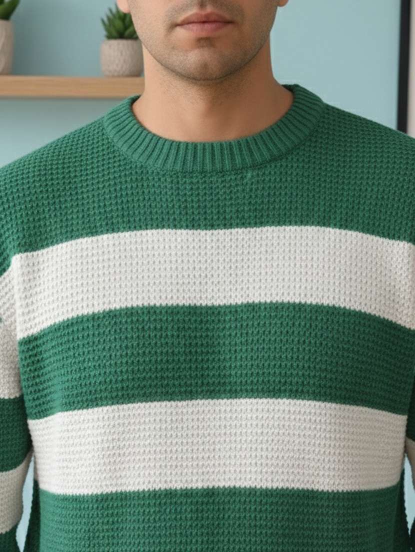 men striped long sleeve regular fit pullover - 22361915 -  Standard Image - 4