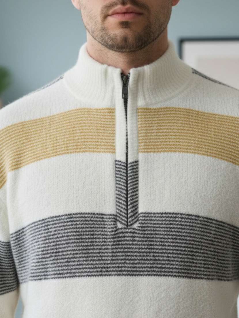 men striped long sleeve regular fit pullover - 22361918 -  Standard Image - 4