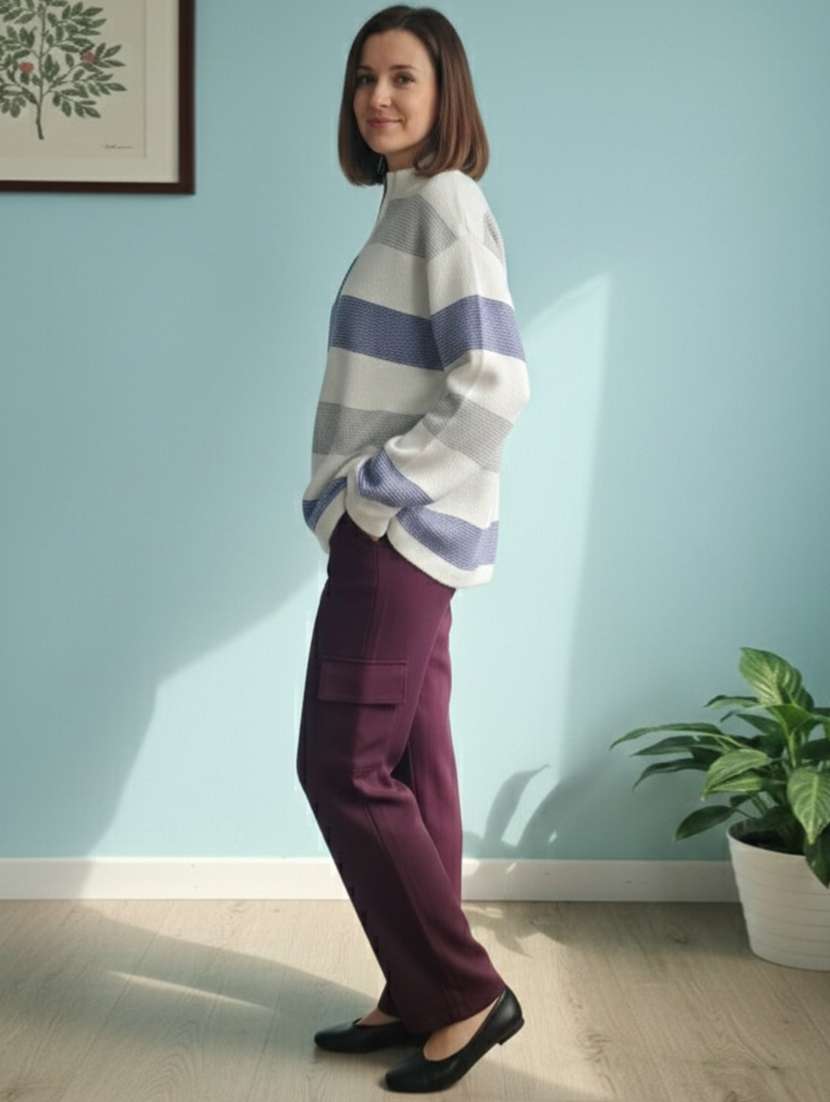 women self designed long sleeve pullover - 22361923 -  Standard Image - 1