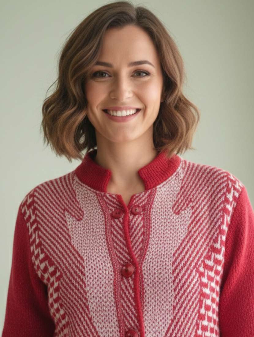 women self designed long sleeve cardigan - 22361932 -  Standard Image - 4