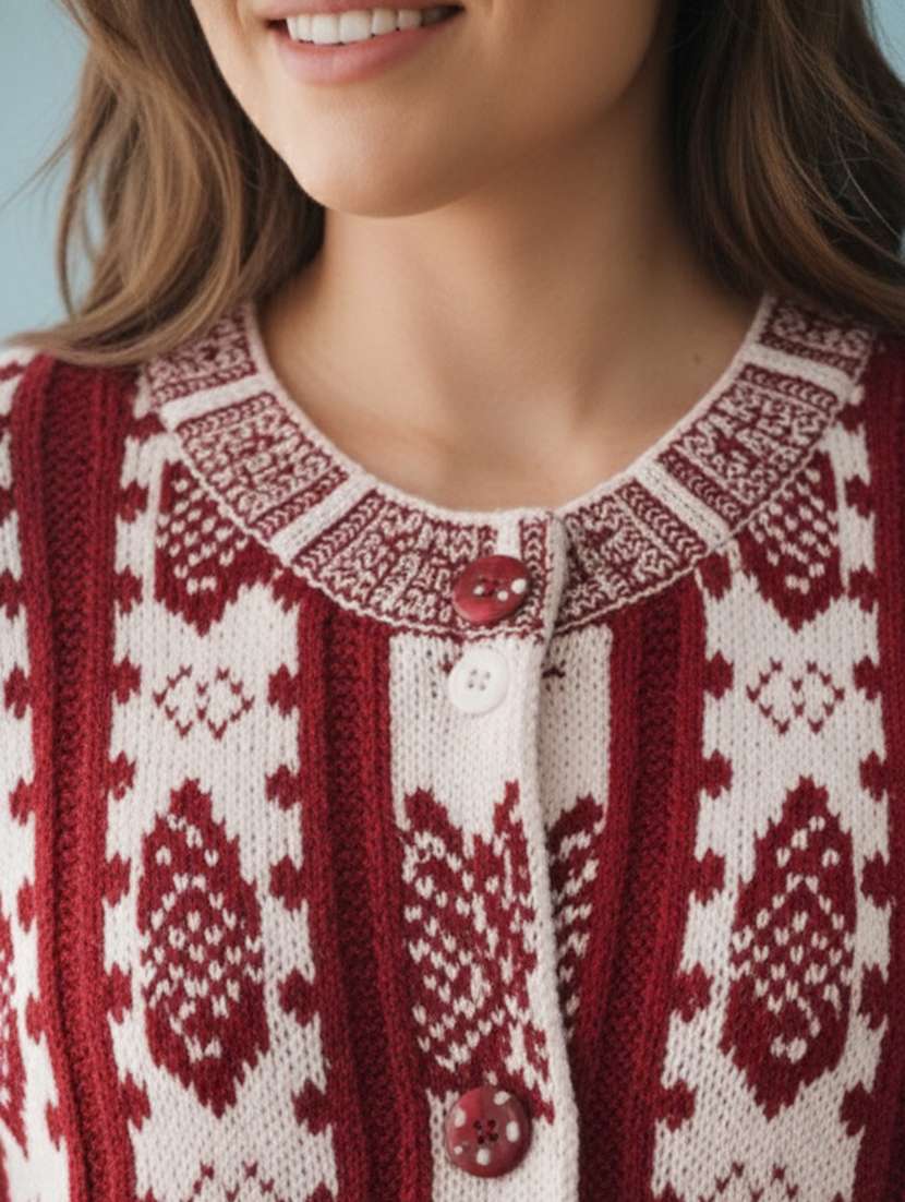 women self designed long sleeve cardigan - 22361934 -  Standard Image - 4