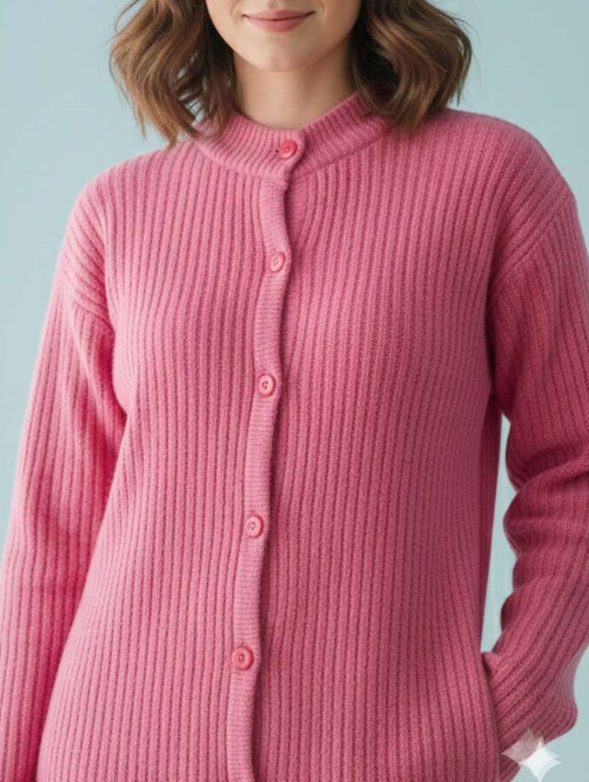 women self designed long sleeve cardigan - 22361948 -  Standard Image - 4