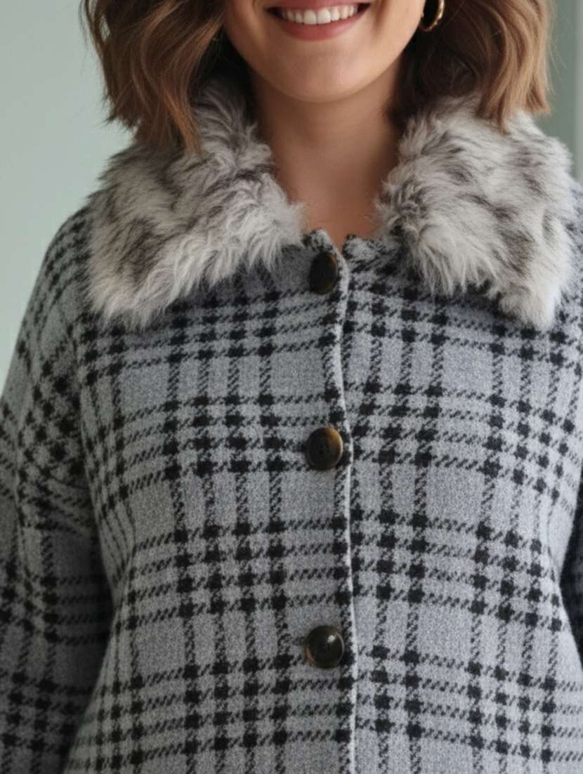 women self designed long sleeve cardigan - 22361949 -  Standard Image - 4