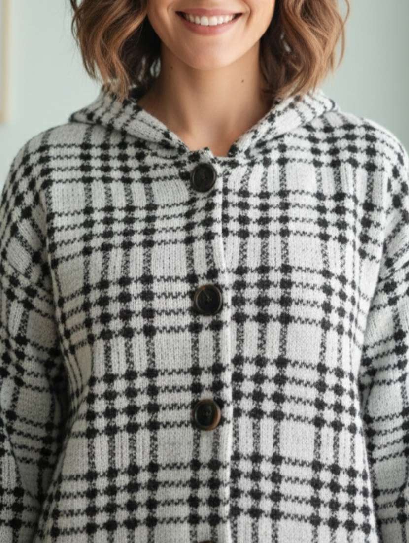 women self designed long sleeve cardigan - 22361951 -  Standard Image - 4