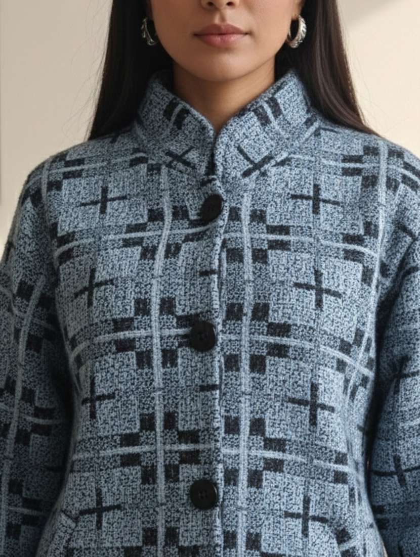 Women Self Designed Long Sleeve Cardigan - 22361952 -  Standard Image - 4