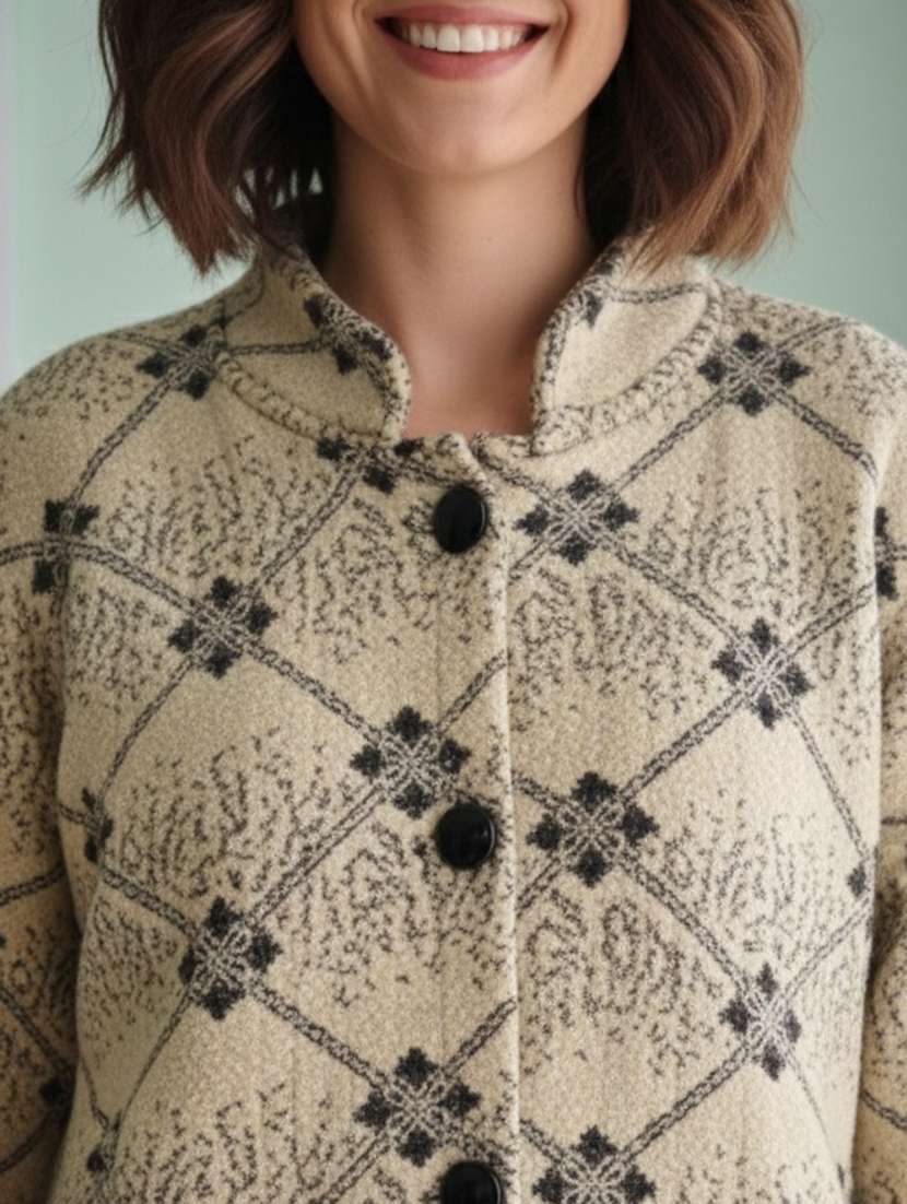 women self designed long sleeve cardigan - 22361954 -  Standard Image - 4