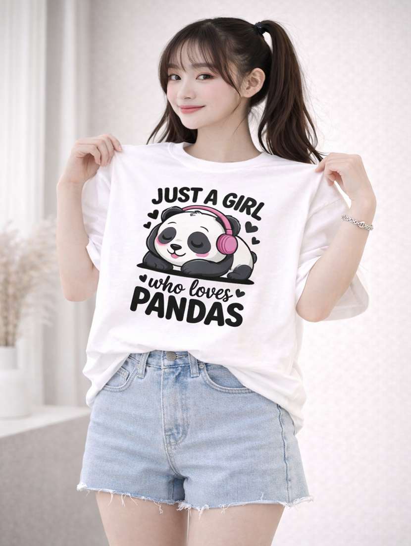 women printed short sleeve oversized t-shirt - 22362021 -  Standard Image - 1