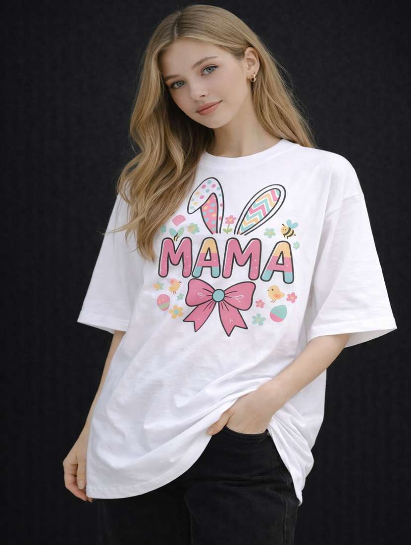 women printed short sleeve oversized t-shirt