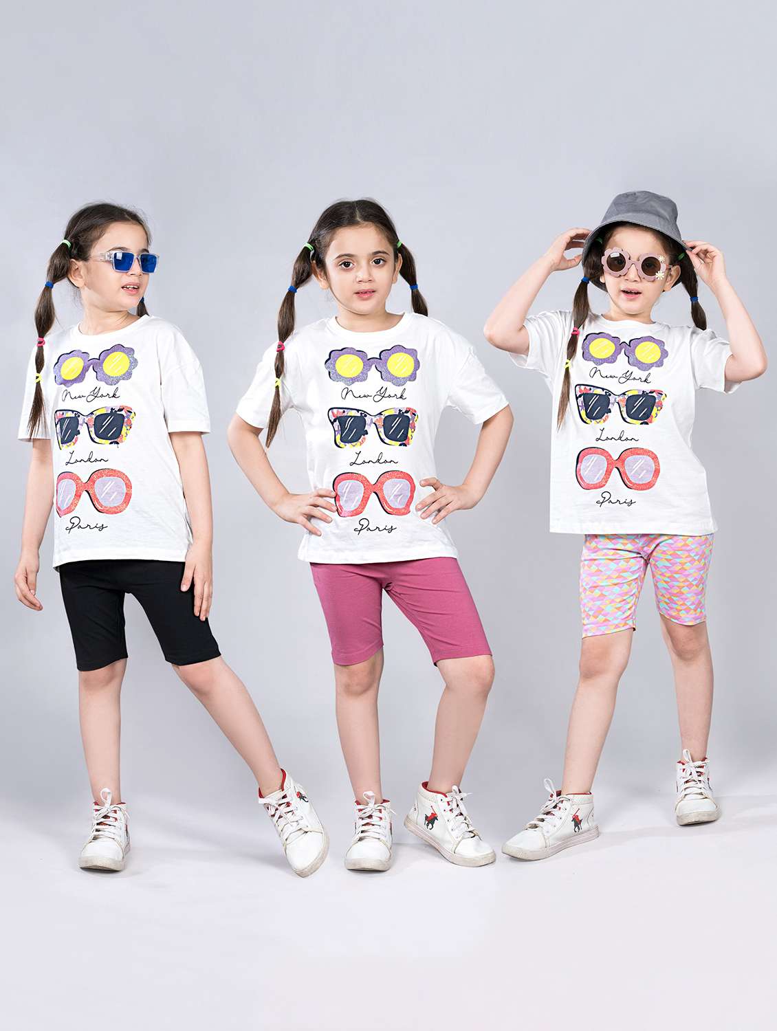 girls pack of 3 printed mid rise shorts  - 22362076 -  Standard Image - 6