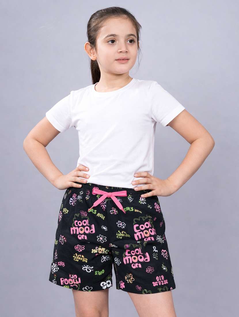girls pack of 2 printed mid rise shorts  - 22362078 -  Standard Image - 6