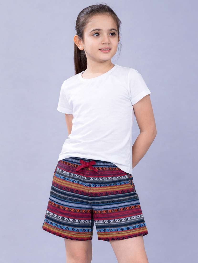 girls pack of 2 printed mid rise shorts  - 22362079 -  Standard Image - 6