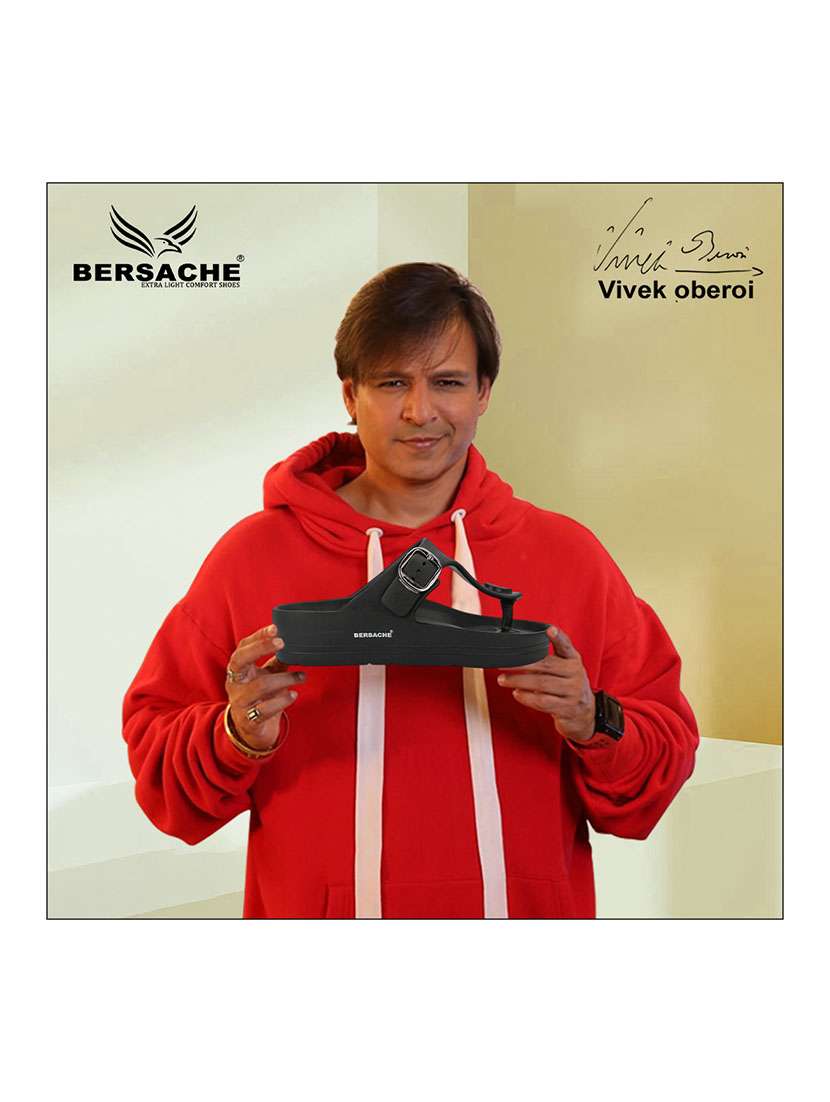 men black slip on sandal - 22362095 -  Standard Image - 4