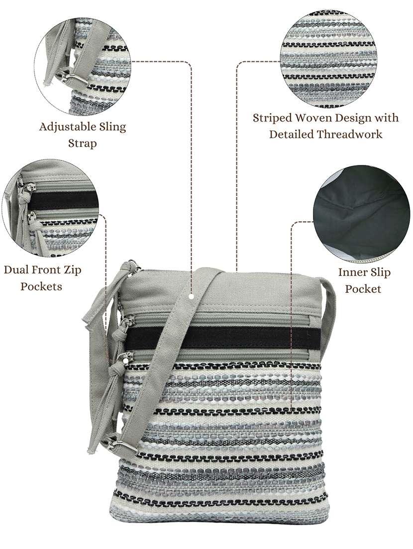 Women Self Designed Sling Bag - 22362167 -  Standard Image - 4