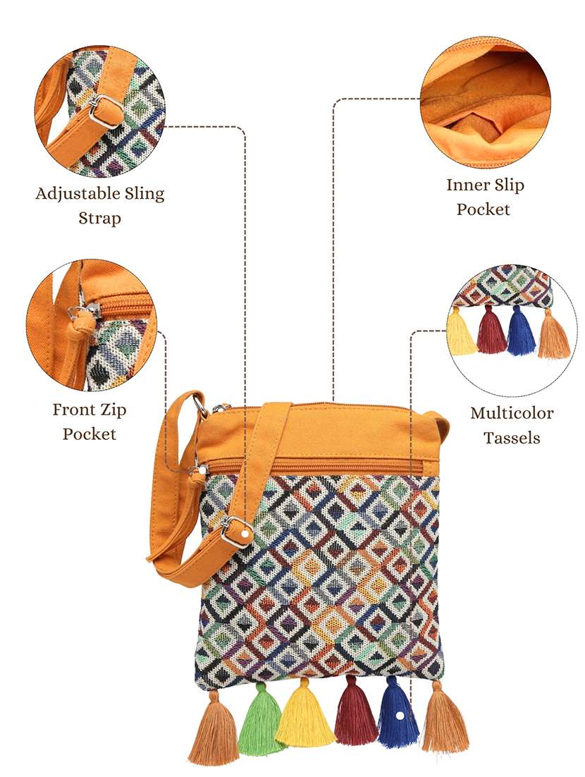 women self designed sling bag - 22362171 -  Standard Image - 4