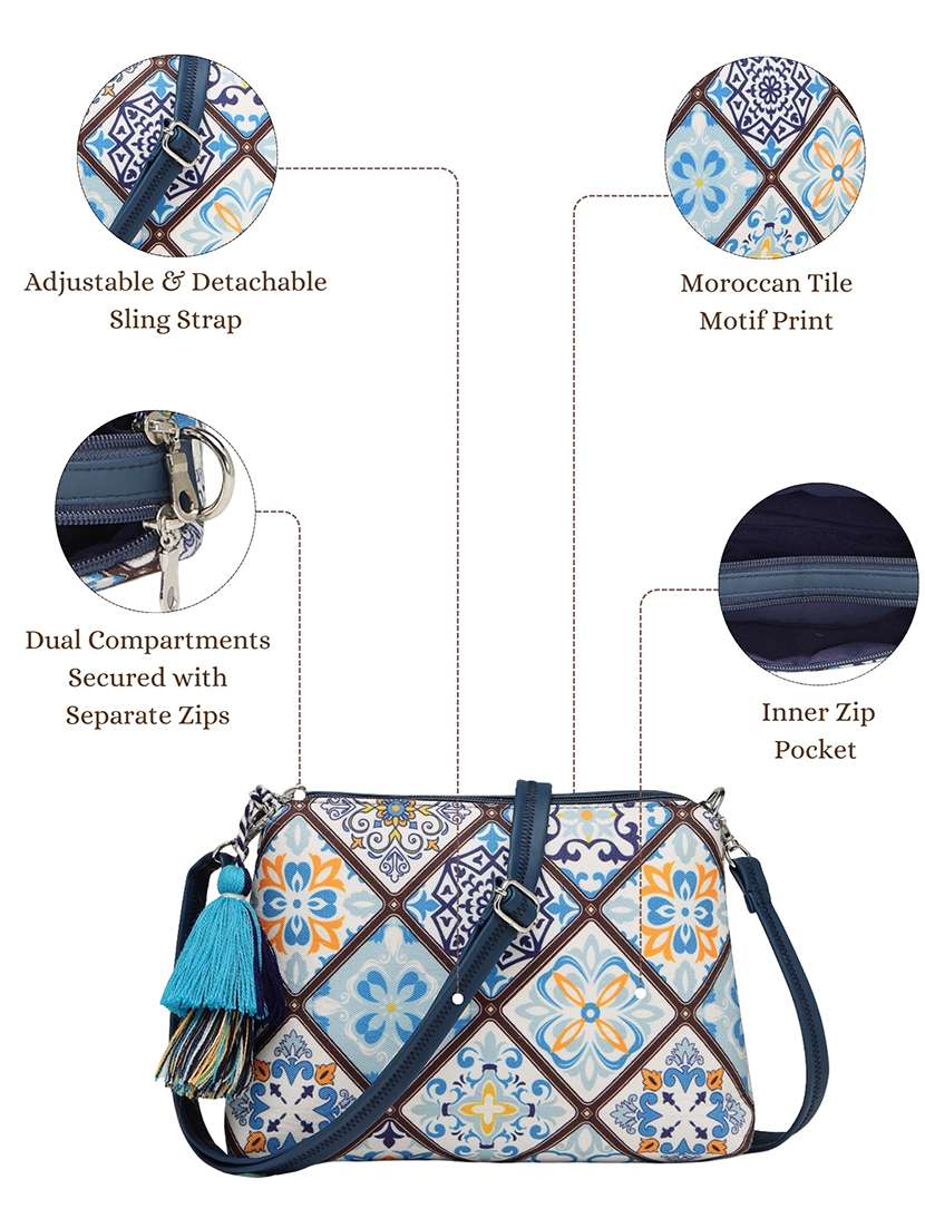 women printed sling bag - 22362172 -  Standard Image - 4