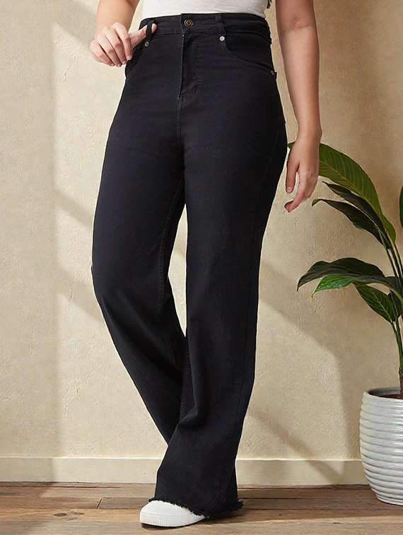 girls solid high rise bootcut jeans  - 22362177 -  Standard Image - 1