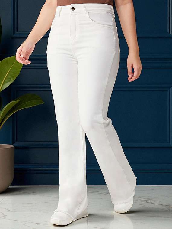 girls solid high rise bootcut jeans  - 22362178 -  Standard Image - 1