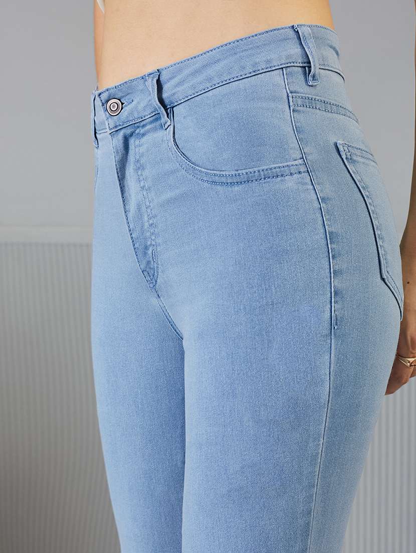 women solid high rise bootcut jeans - 22362180 -  Standard Image - 4