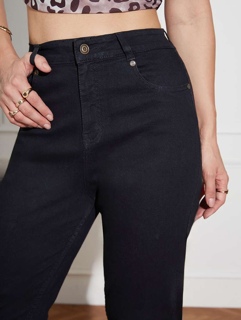 women solid high rise slim fit jeans - 22362187 -  Standard Image - 4