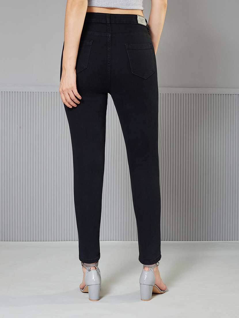 women solid high rise slim fit jeans - 22362189 -  Standard Image - 1