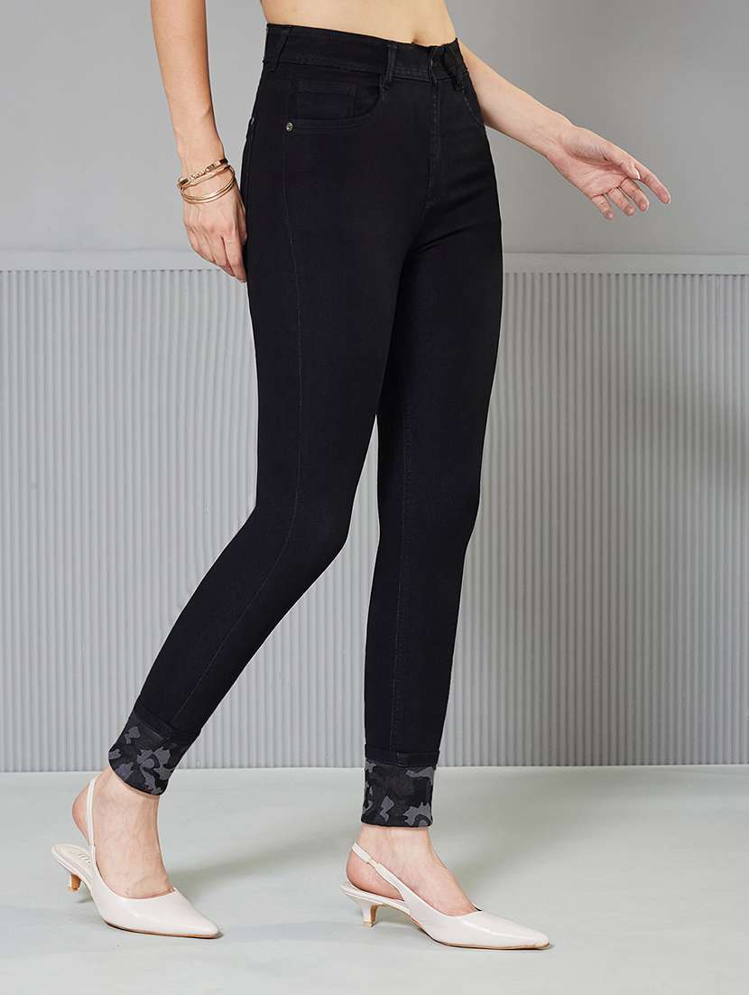 women solid high rise slim fit jeans - 22362193 -  Standard Image - 1