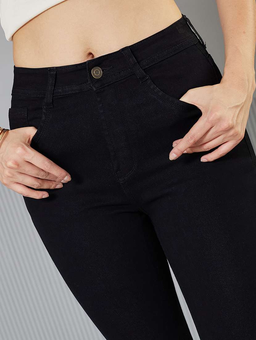 women solid high rise slim fit jeans - 22362193 -  Standard Image - 6