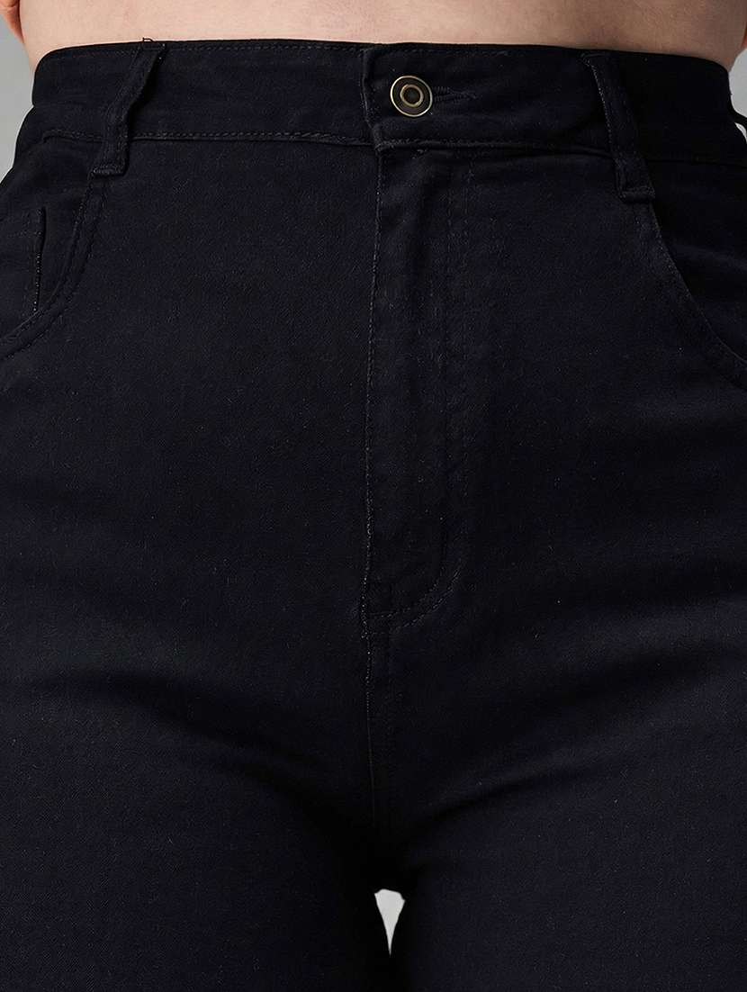 womne plus size solid high rise slim fit jeans - 22362199 -  Standard Image - 4