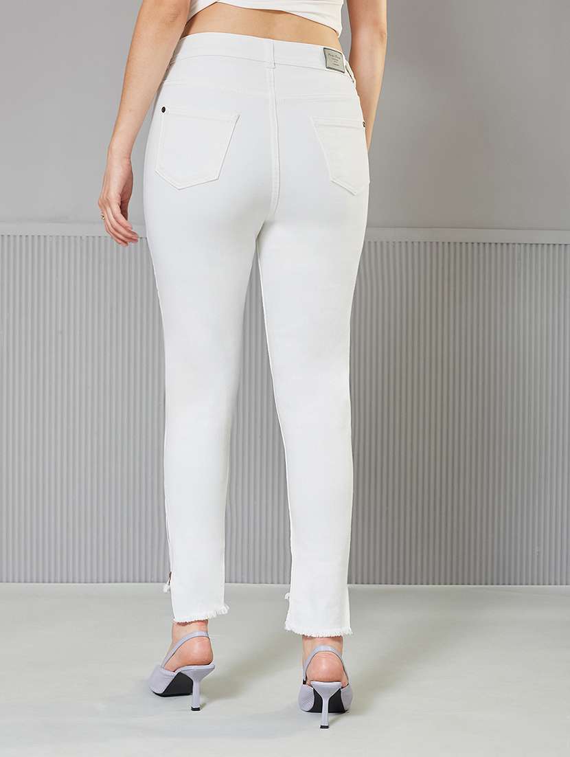 women solid high rise slim fit jeans - 22362203 -  Standard Image - 1