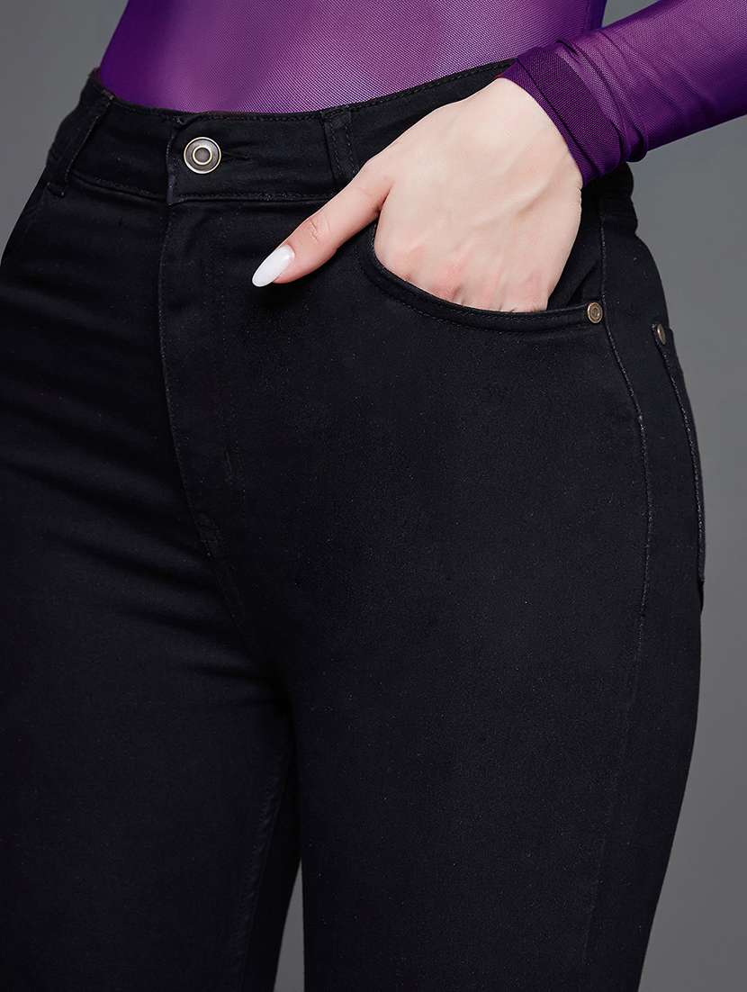 women solid high rise skinny fit jeans - 22362206 -  Standard Image - 4