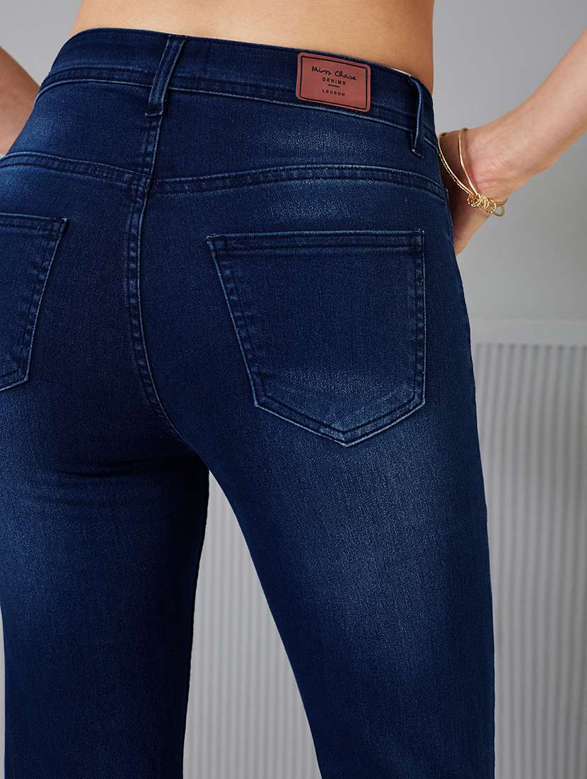 women solid high rise bootcut jeans - 22362228 -  Standard Image - 4