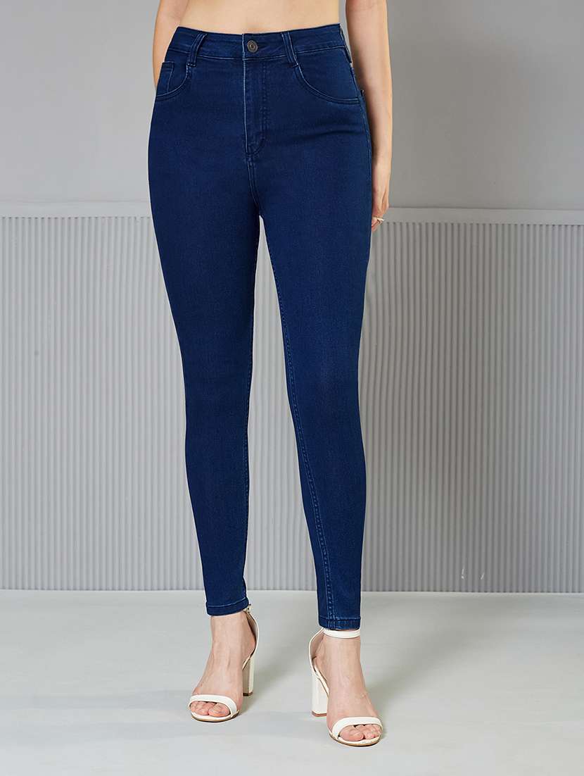 women solid high rise skinny fit jeans - 22362231 -  Standard Image - 1
