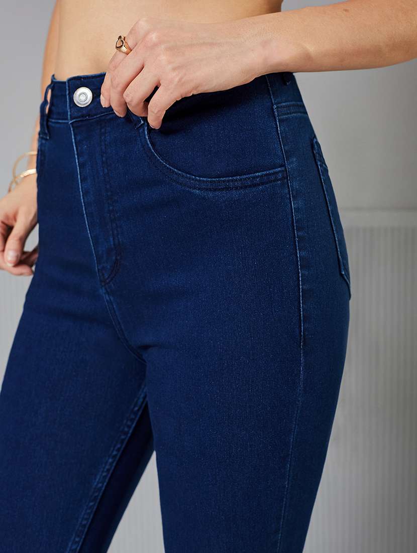 women solid high rise skinny fit jeans - 22362264 -  Standard Image - 4