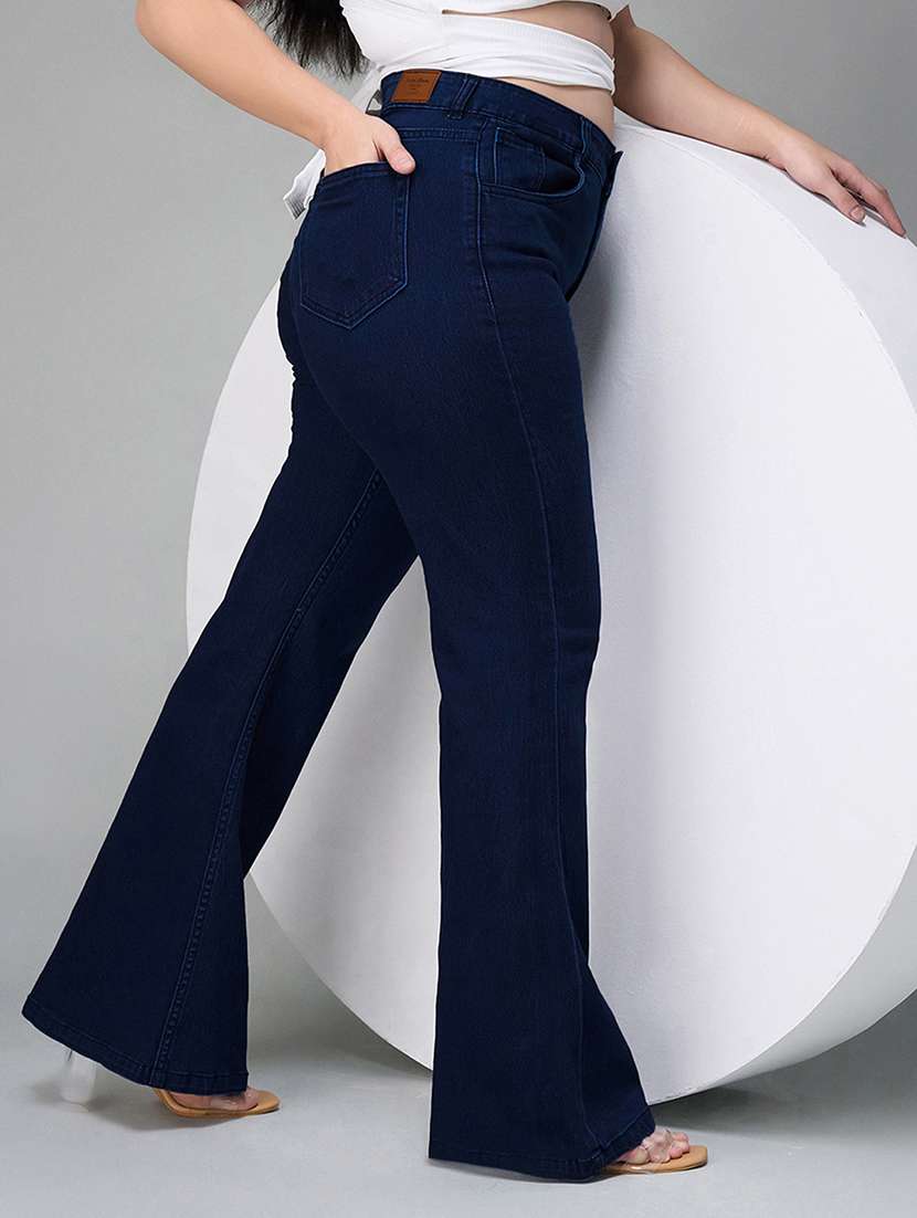 womne plus size solid high rise bootcut jeans - 22362269 -  Standard Image - 1