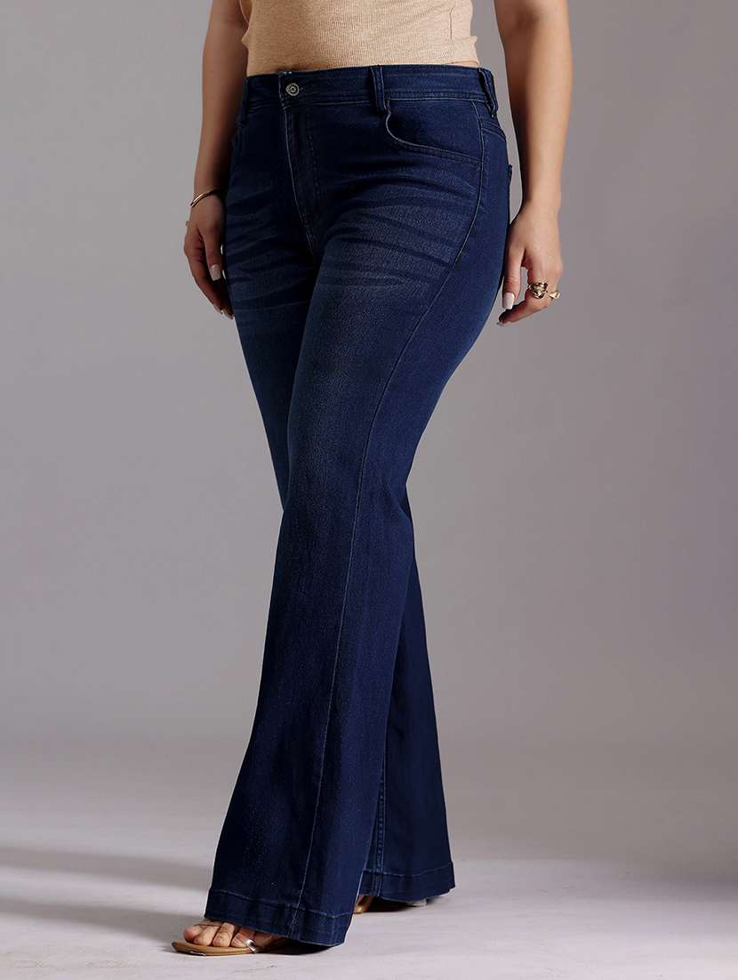 womne plus size solid high rise bootcut jeans - 22362274 -  Standard Image - 1