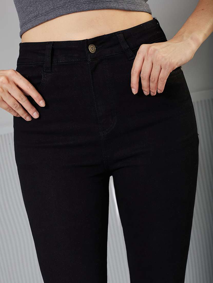 women solid high rise skinny fit jeans - 22362277 -  Standard Image - 4