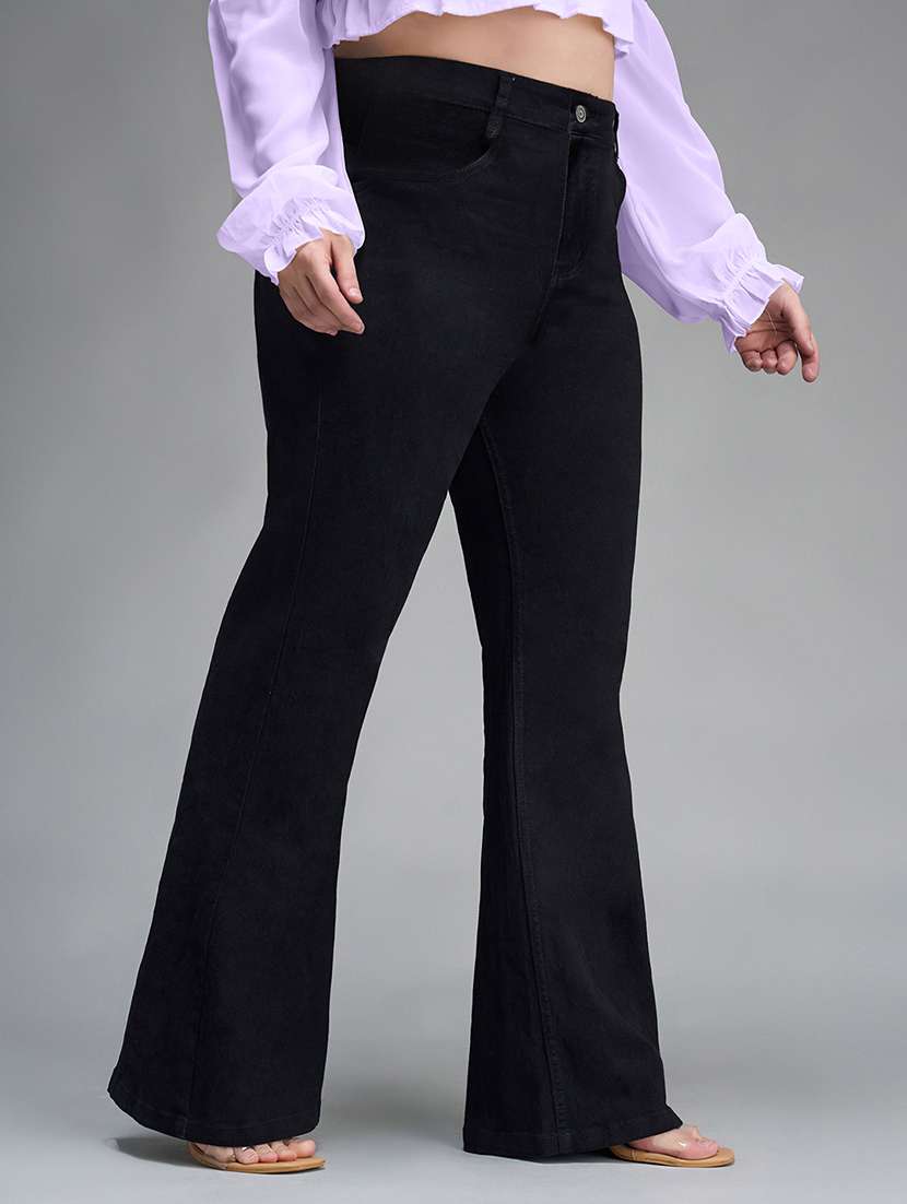 womne plus size solid high rise bootcut jeans - 22362280 -  Standard Image - 1