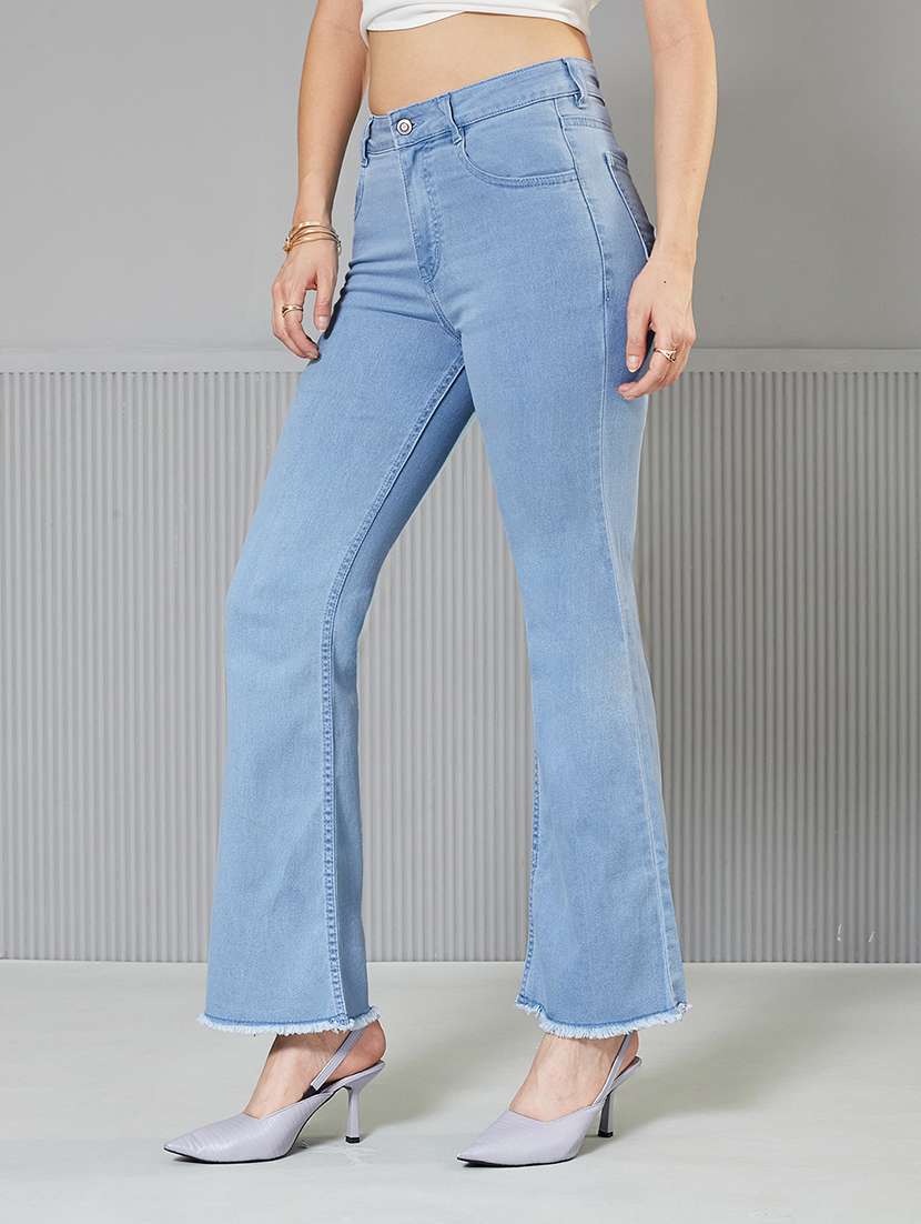 Women Solid High Rise Bootcut Jeans - 22362287 -  Standard Image - 1